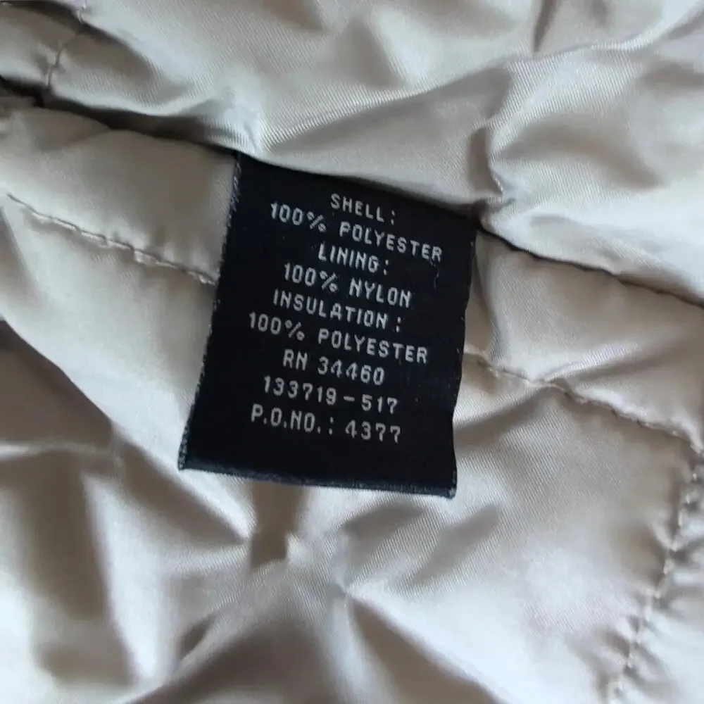 London Fog Coat Womens PM Beige Microfiber‎ Zip Parka Drawstring Waist Insulated